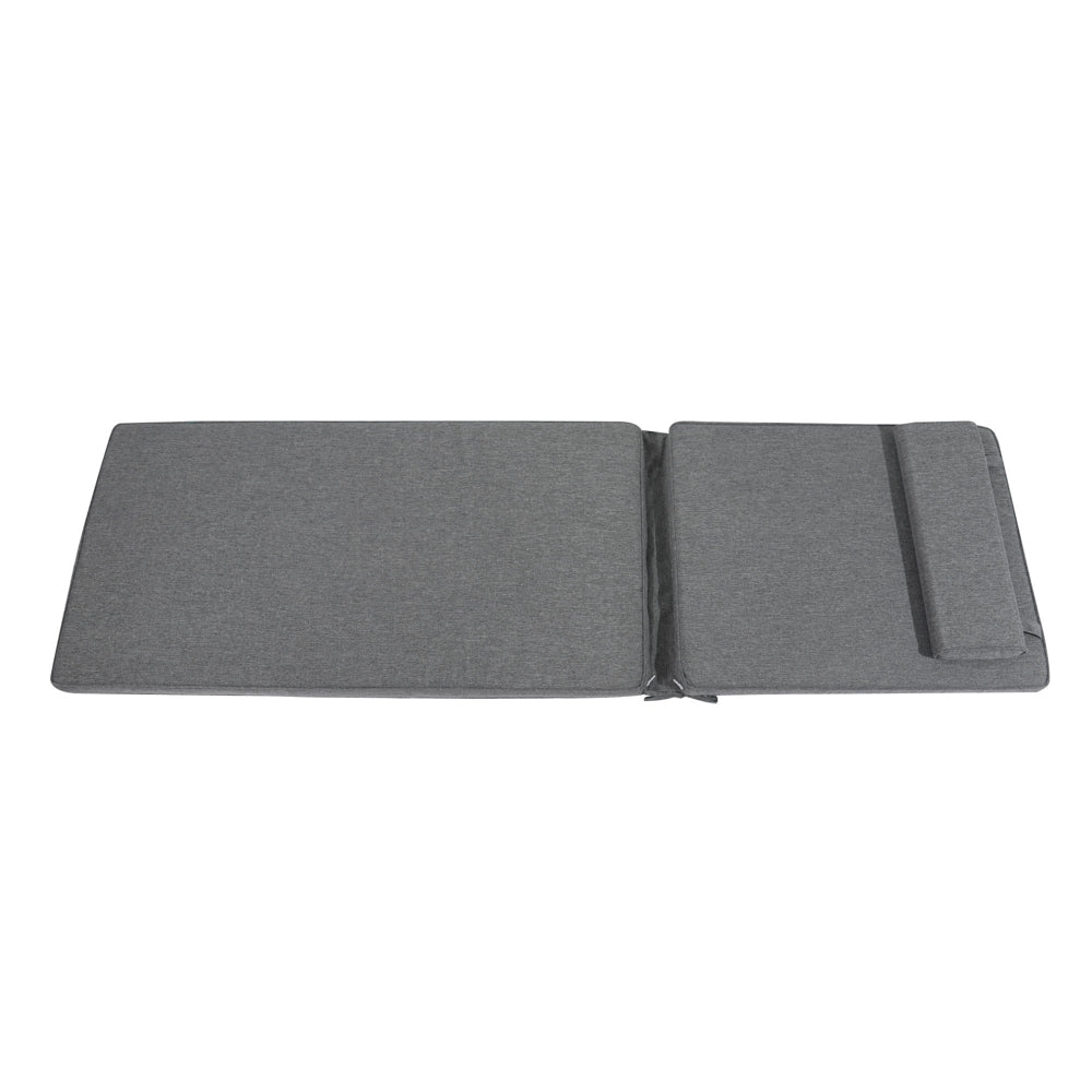 Cojín para tumbona Roxas 59x196x5 cm color gris oscuro | Kubu #