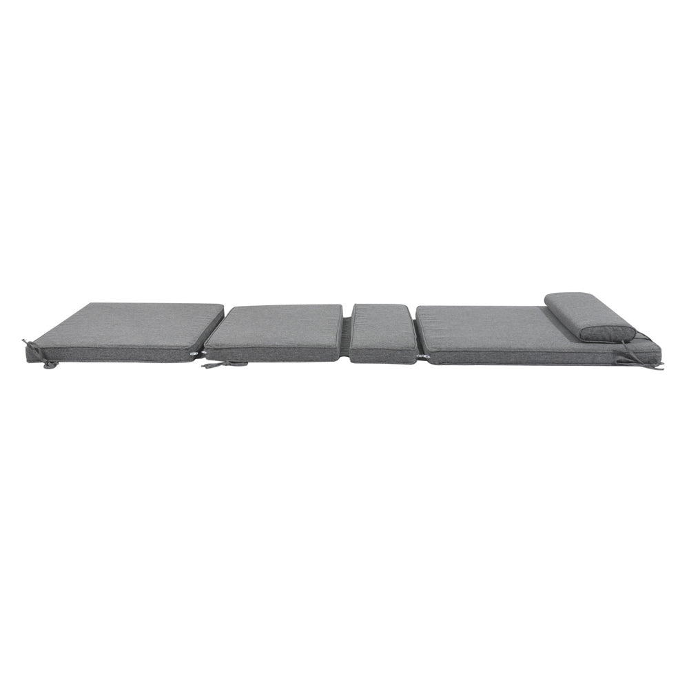 Cojín para tumbona Mati 50x192x5 cm color gris oscuro.