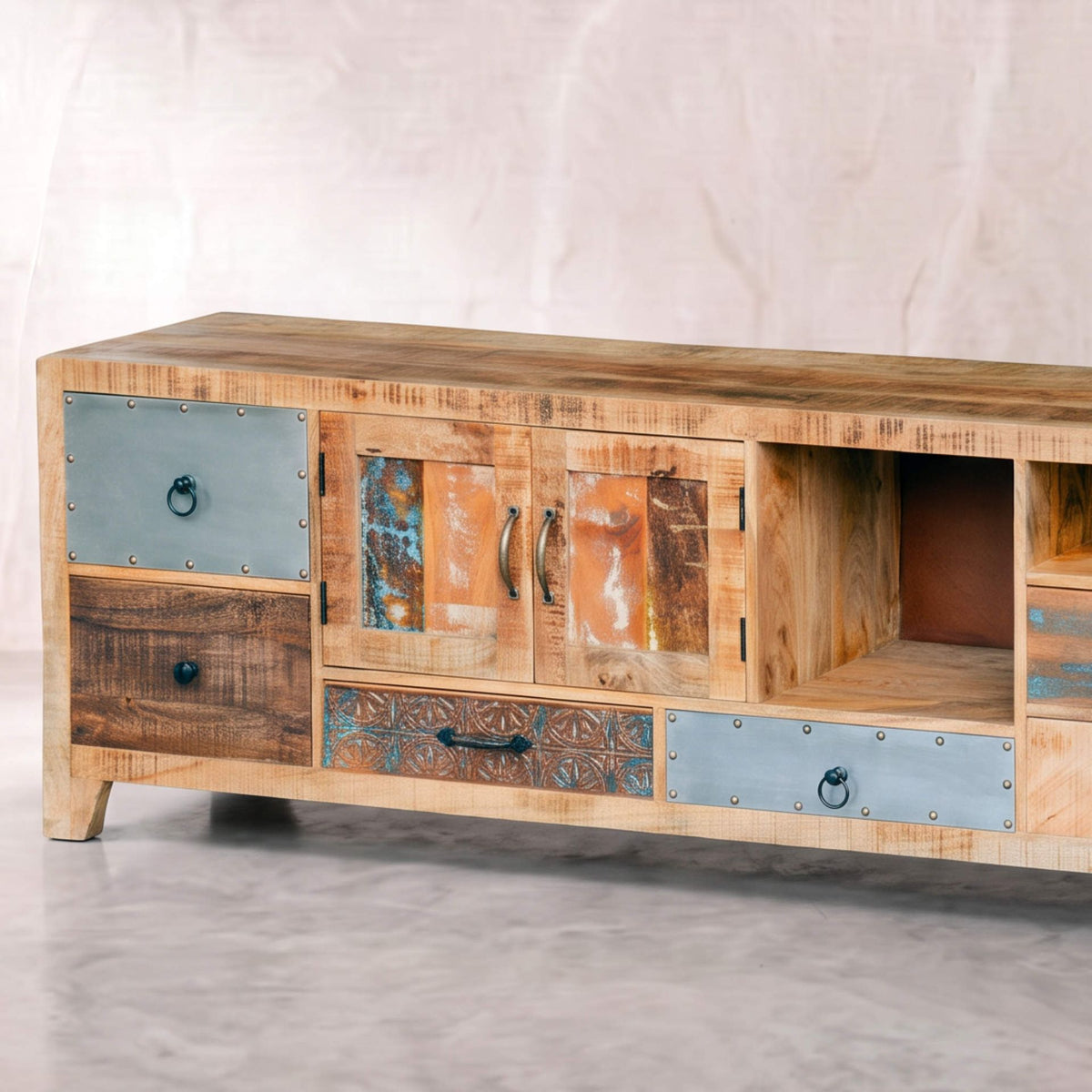 Mueble TV Korba 200x40x60cm | Madera de Mango