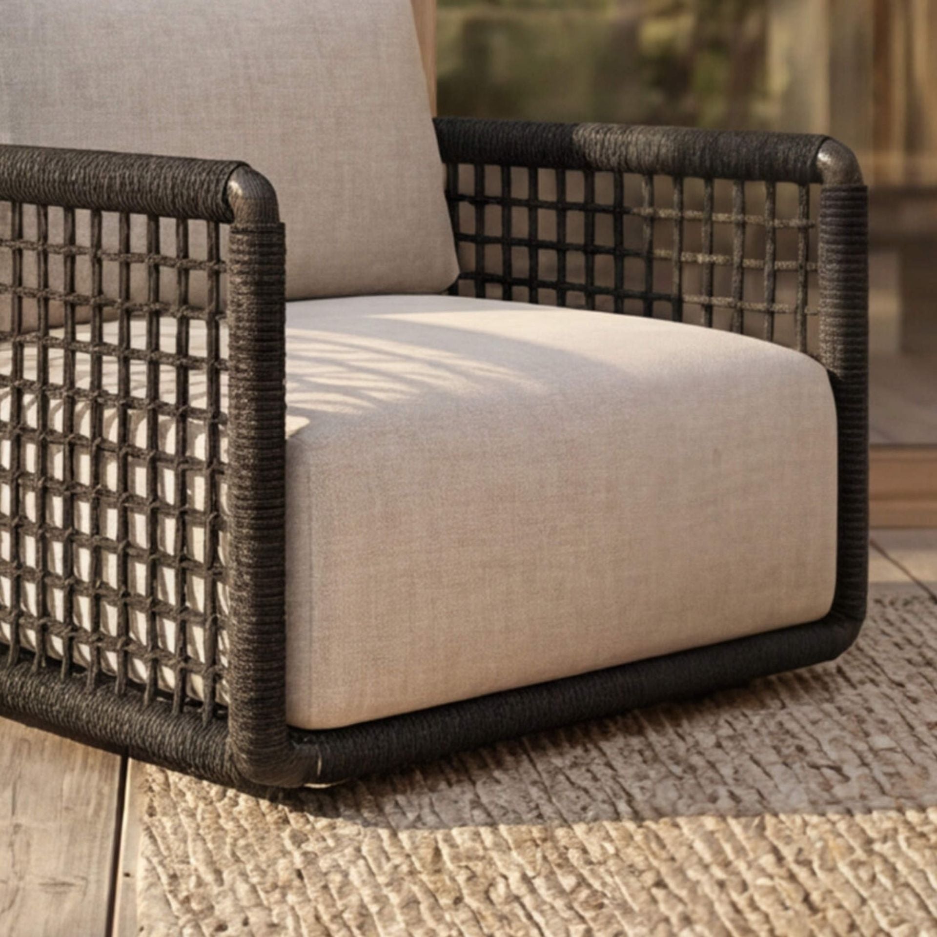 Sofá 1 plaza Santa Ana antracita / beige | Kubu #