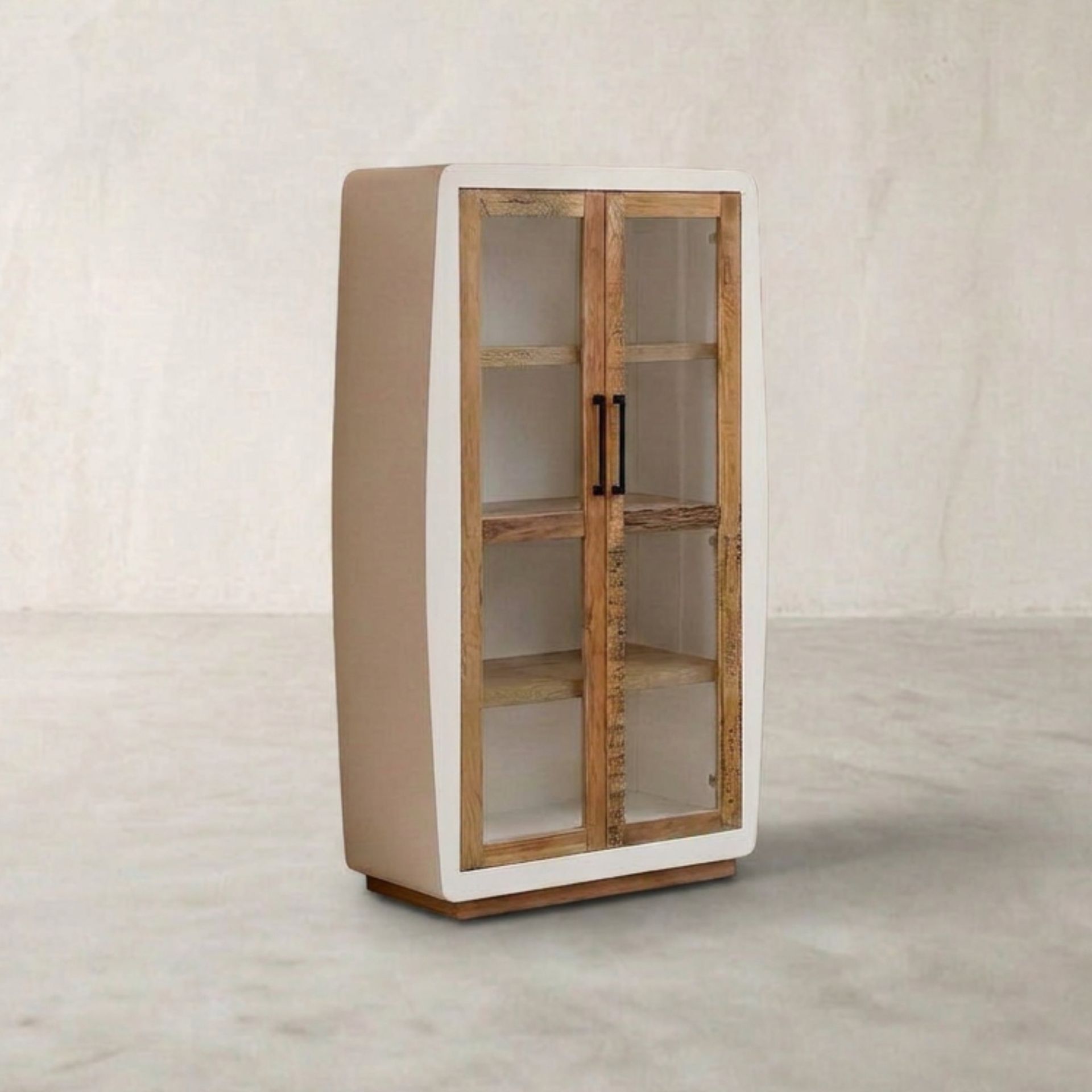 Vitrina dos puertas Calvia - Puertas de vidrio y madera | Kubu #