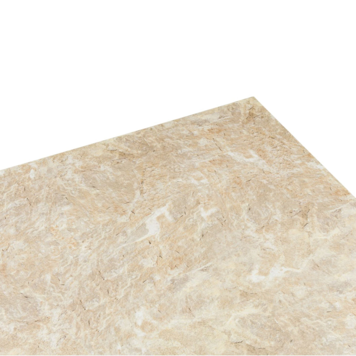 Mesa de comedor Orick 210*90 cm aluminio taupe y cristal cerámico beige.