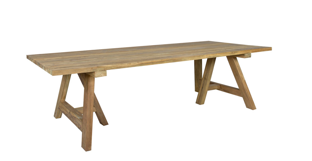 Mesa rectangular Swann 280x100 cm teca reciclada | Kubu #