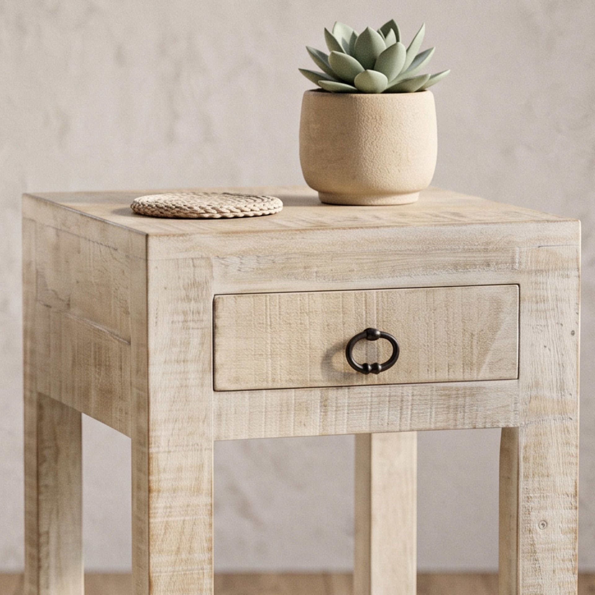 Mesa auxiliar Goa 35x35x60cm | Madera de Mango