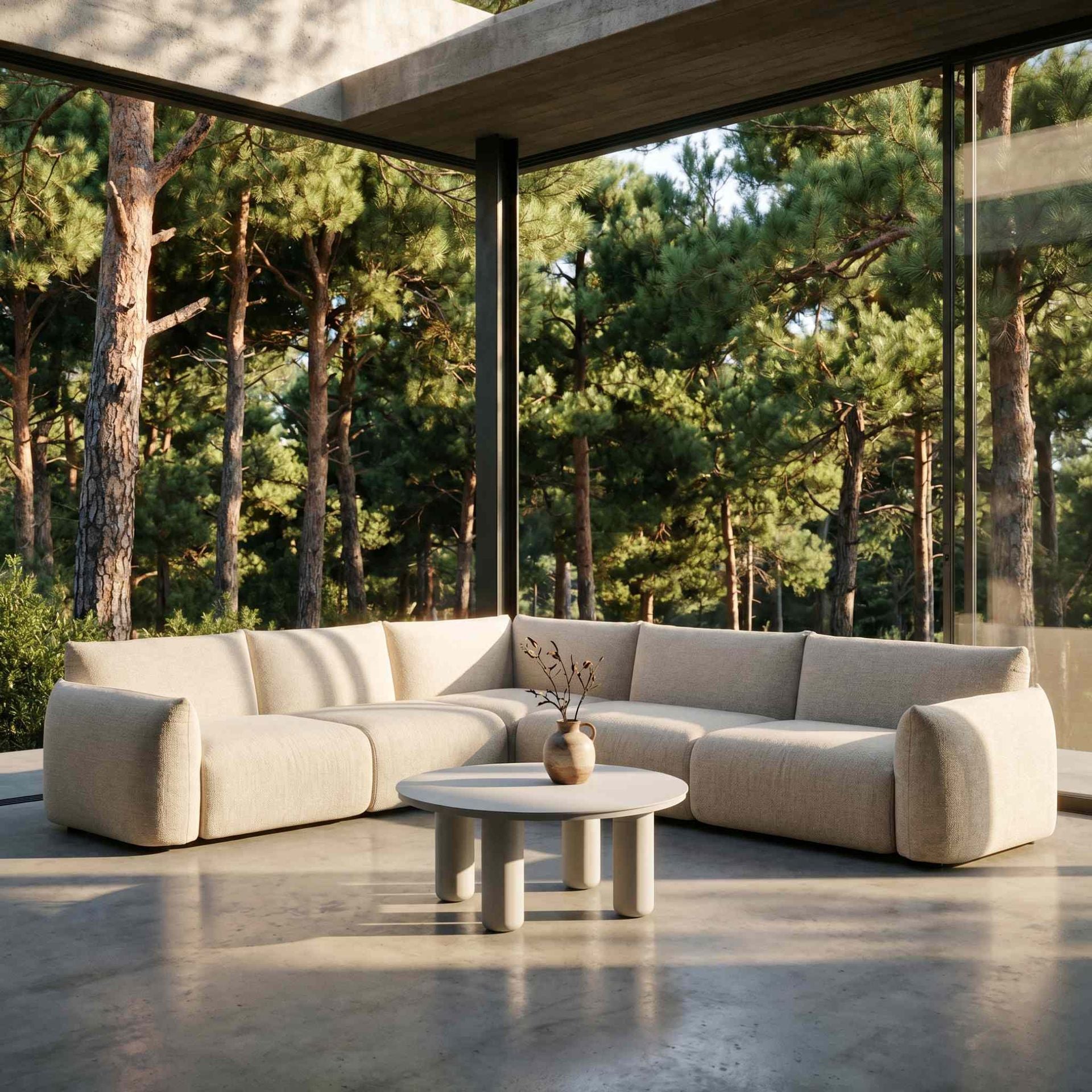 Módulo 2 plazas Riverside beige brazo derecho | kubu #