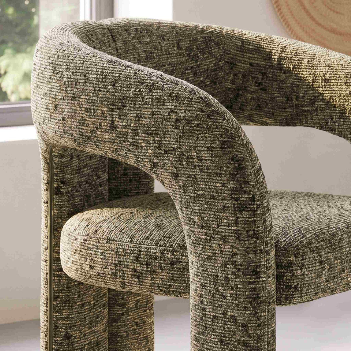 Silla de comedor Kolding Verde | Tapizado y Apilable