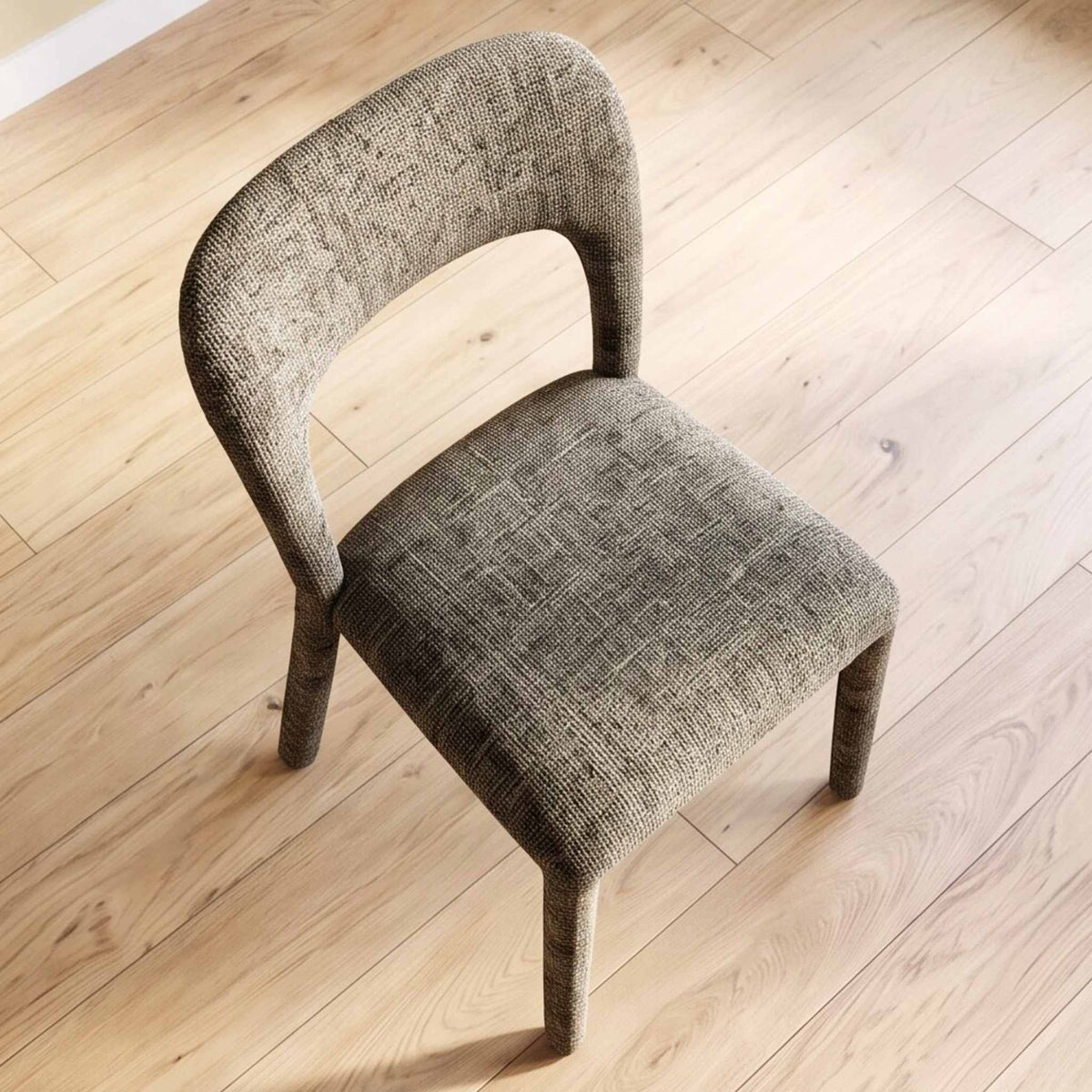 Silla de comedor Horsens verde | Tapizada y Apilable