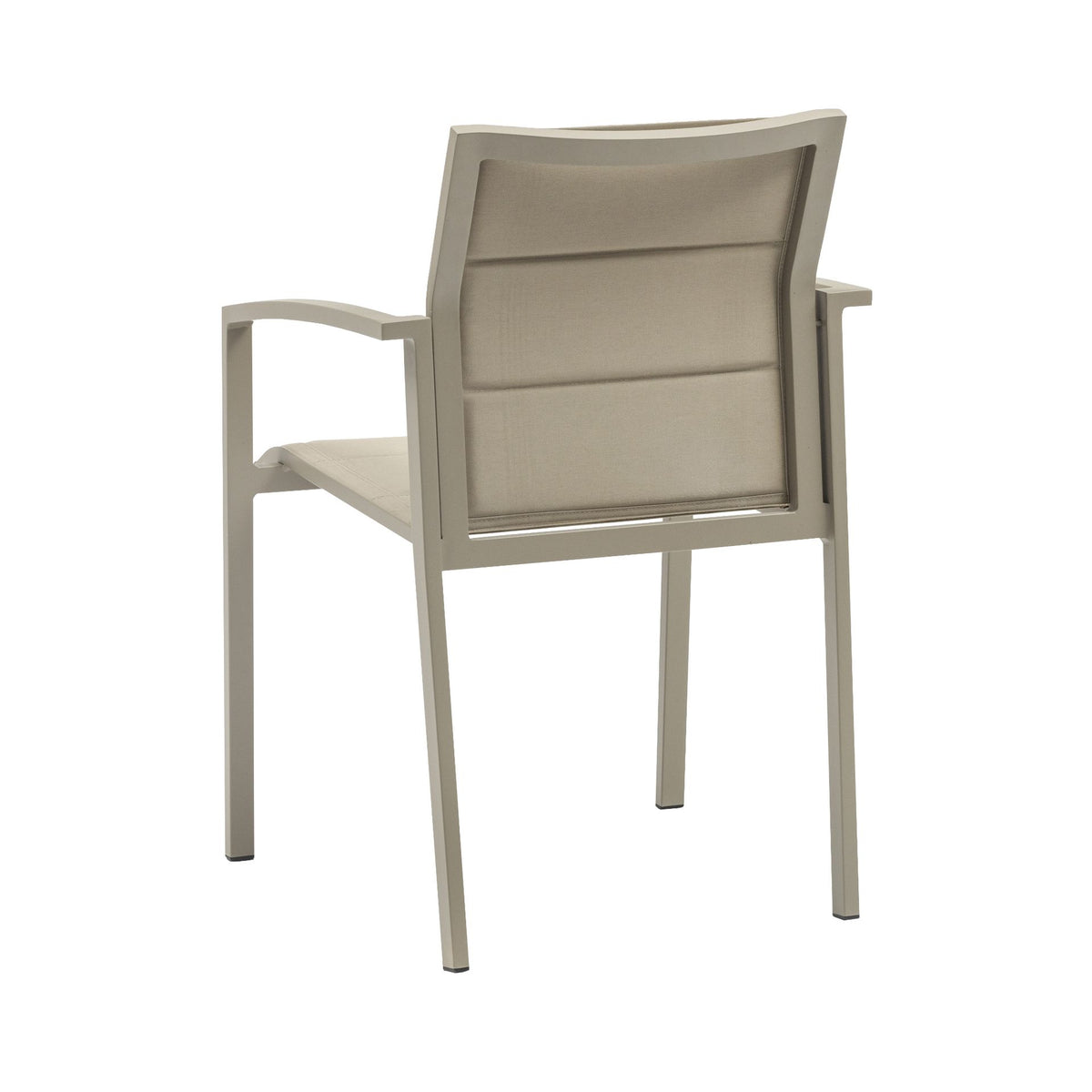 Sillón de comedor ORICK aluminio y textilene taupe.