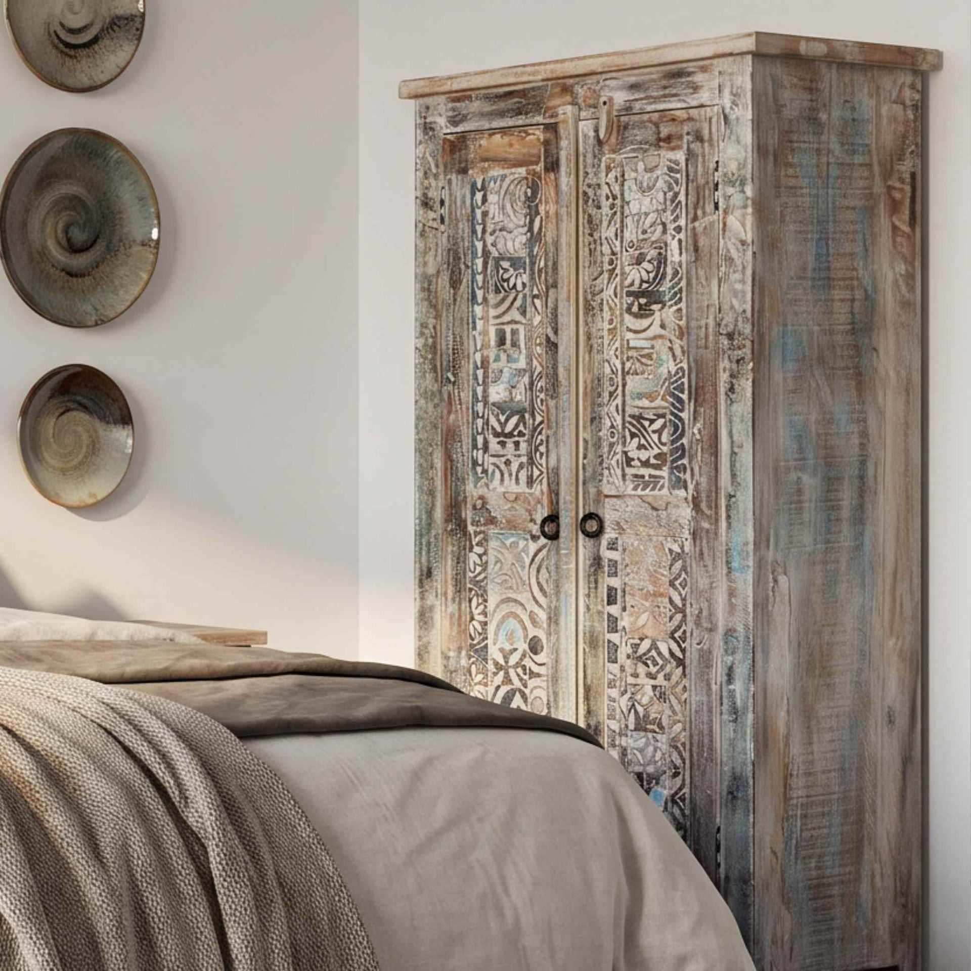 Armario Alhmirah 90x40x180cm | Madera de Mango
