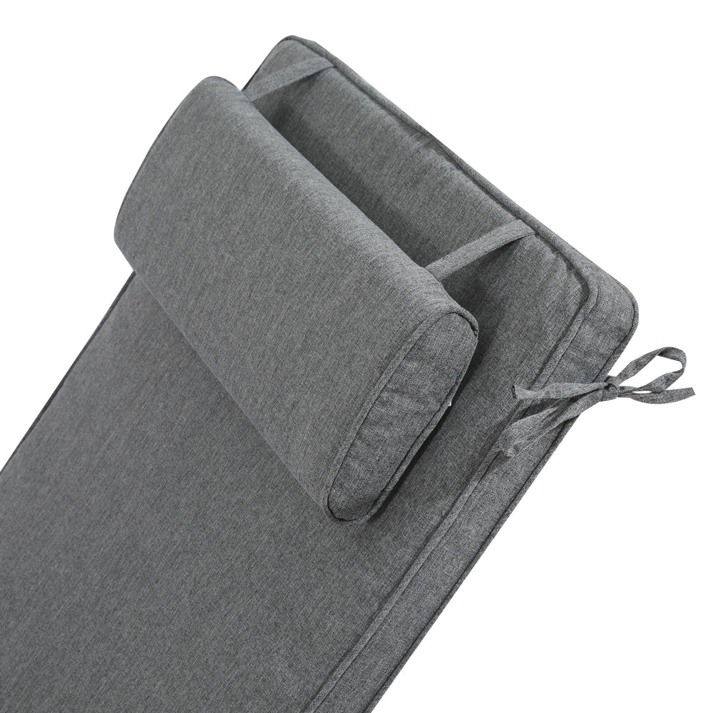 Cojín para tumbona Mati 50x192x5 cm color gris oscuro.