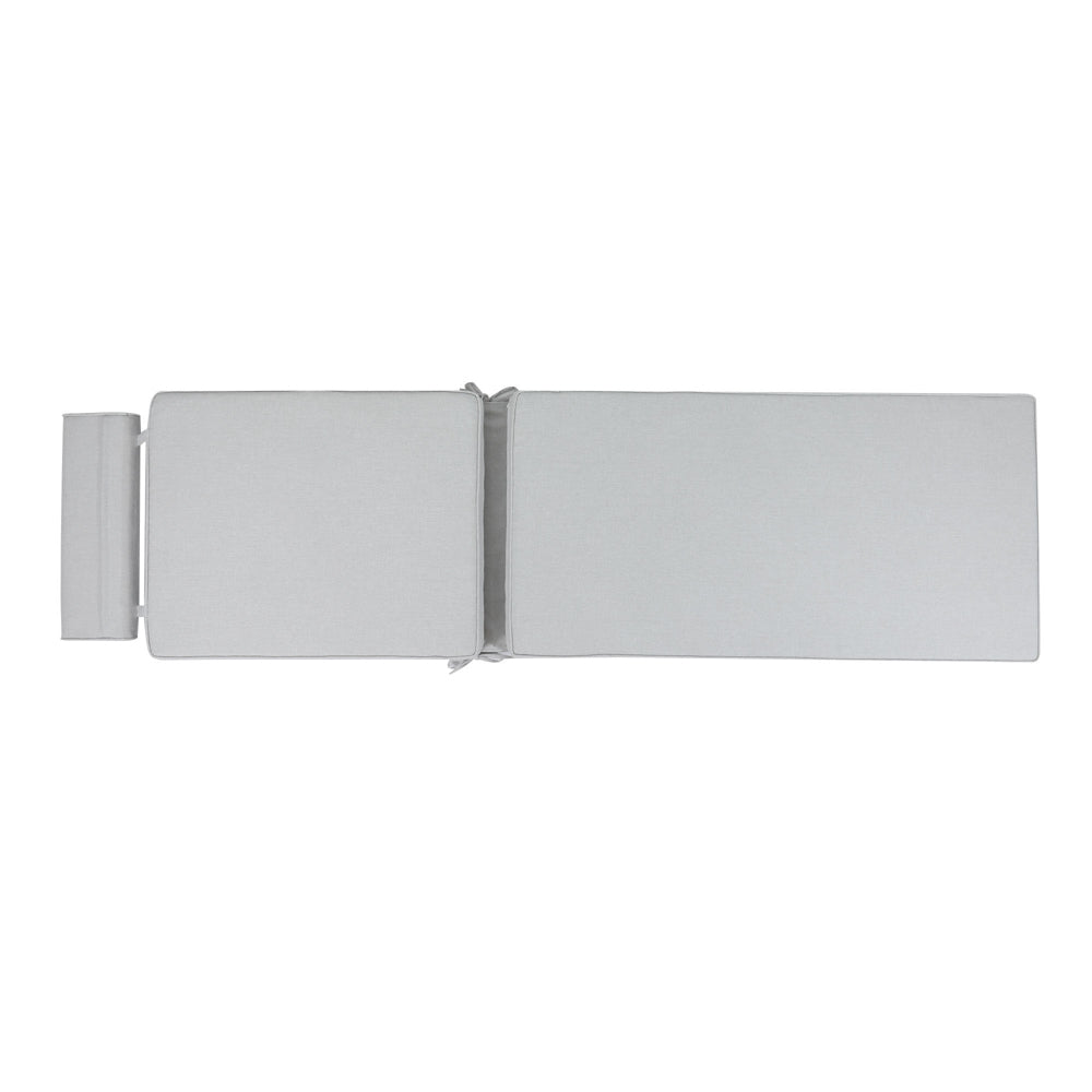 Cojín para tumbona Roxas 59x199x10 cm color  gris claro | Kubu #