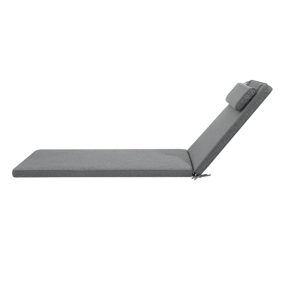 Cojín para tumbona Roxas 59x196x5 cm color gris oscuro | Kubu #