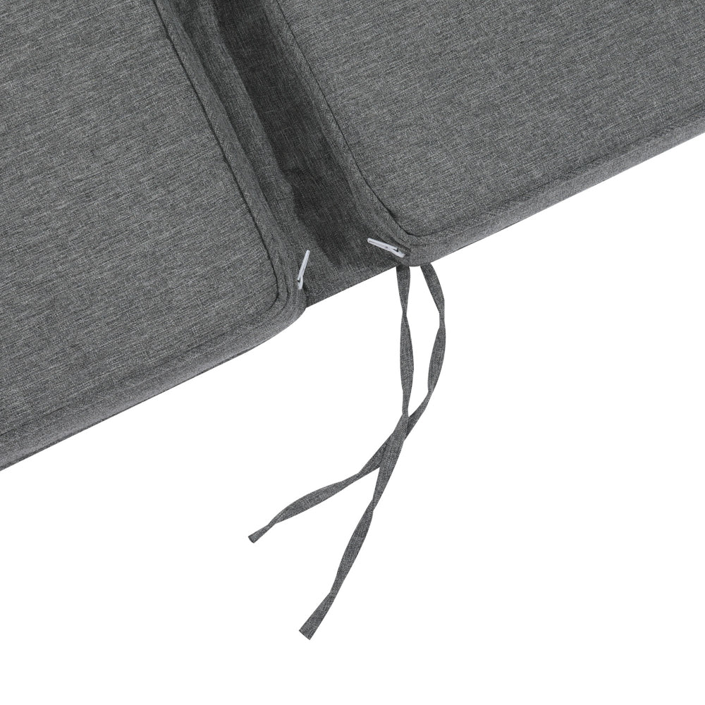 Cojín de asiento y respaldo alto 50x115x5 cm color gris oscuro.