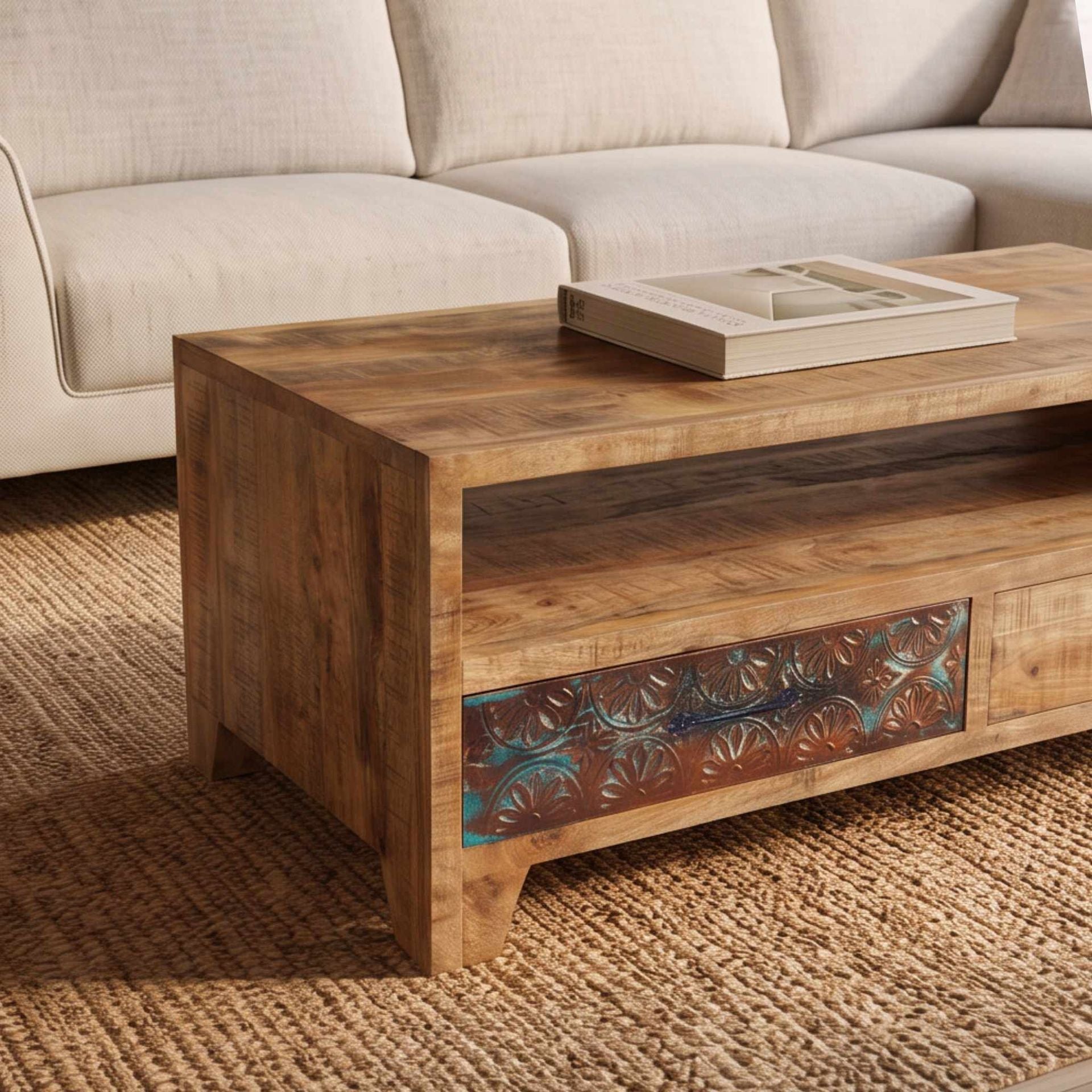 Mesa de centro Korba 115x60x45cm | Madera de Mango