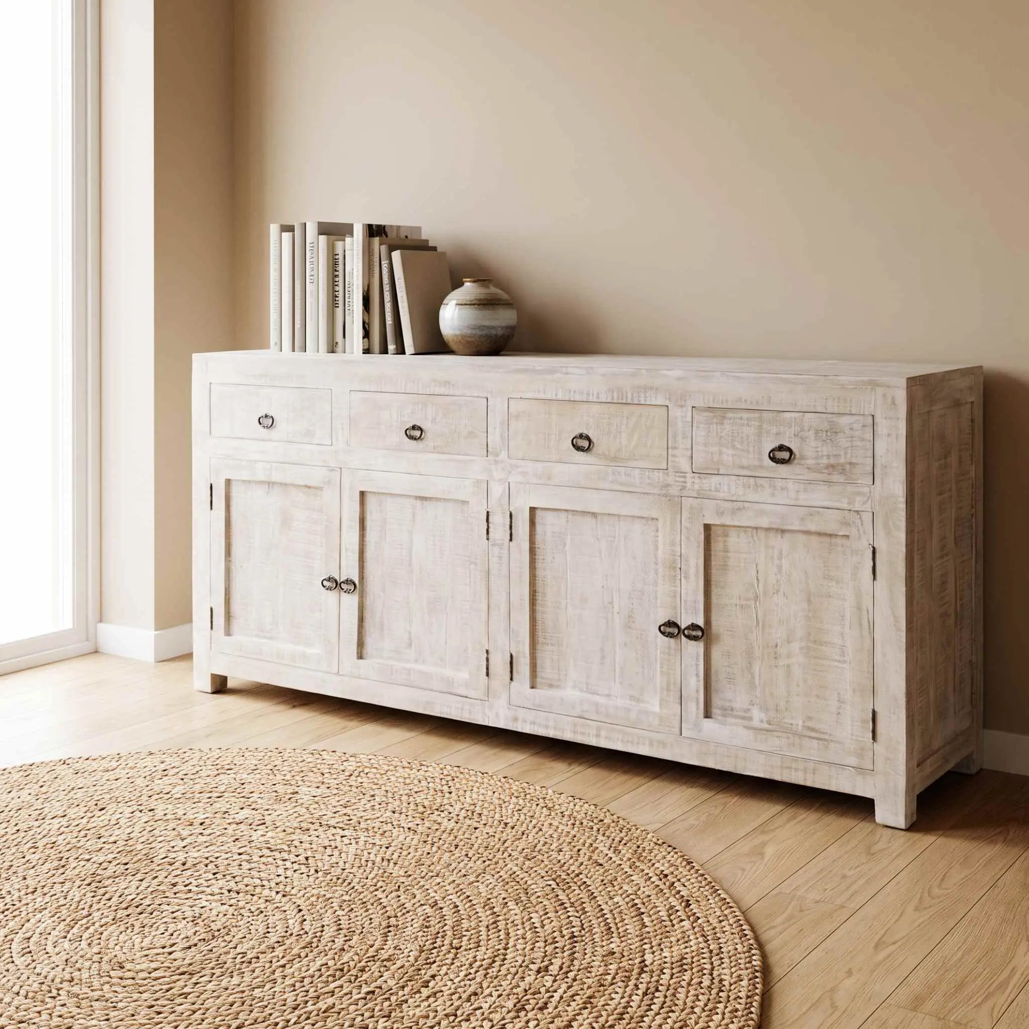 Aparador Goa 4 puertas - 4 cajones 175x40x90cm | Madera de Mango